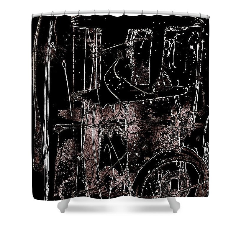 Exo Political Art Shower Curtain featuring the painting Abidjan by Cleaster Cotton