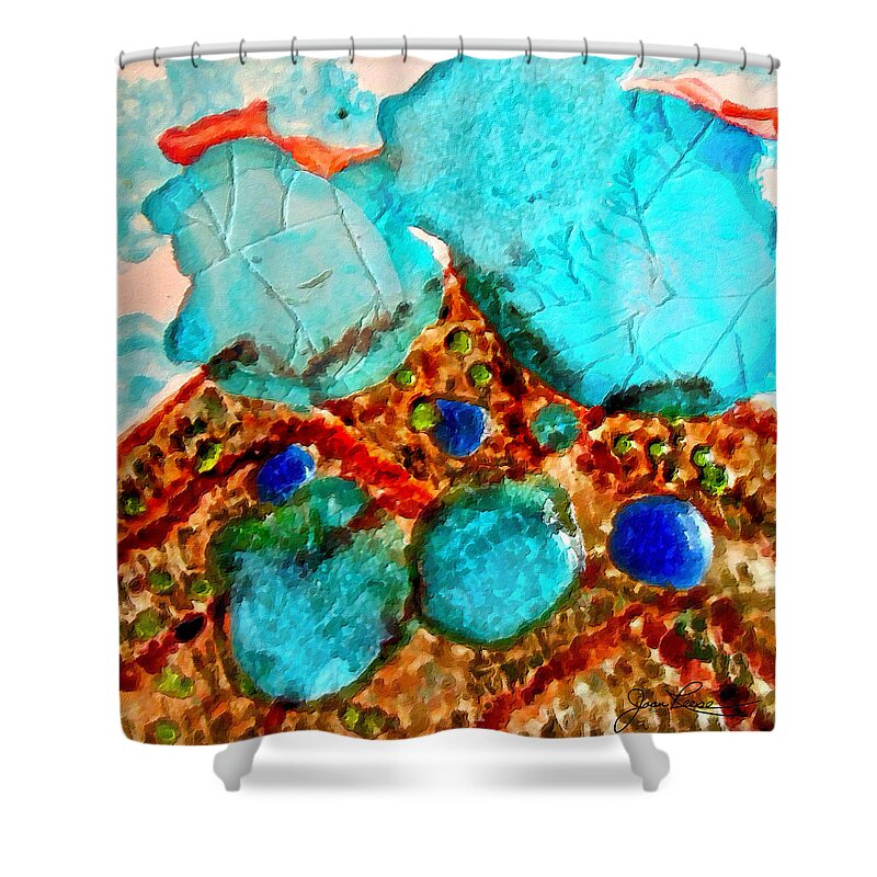 Painting Shower Curtain featuring the painting Above The Clouds by Joan Reese