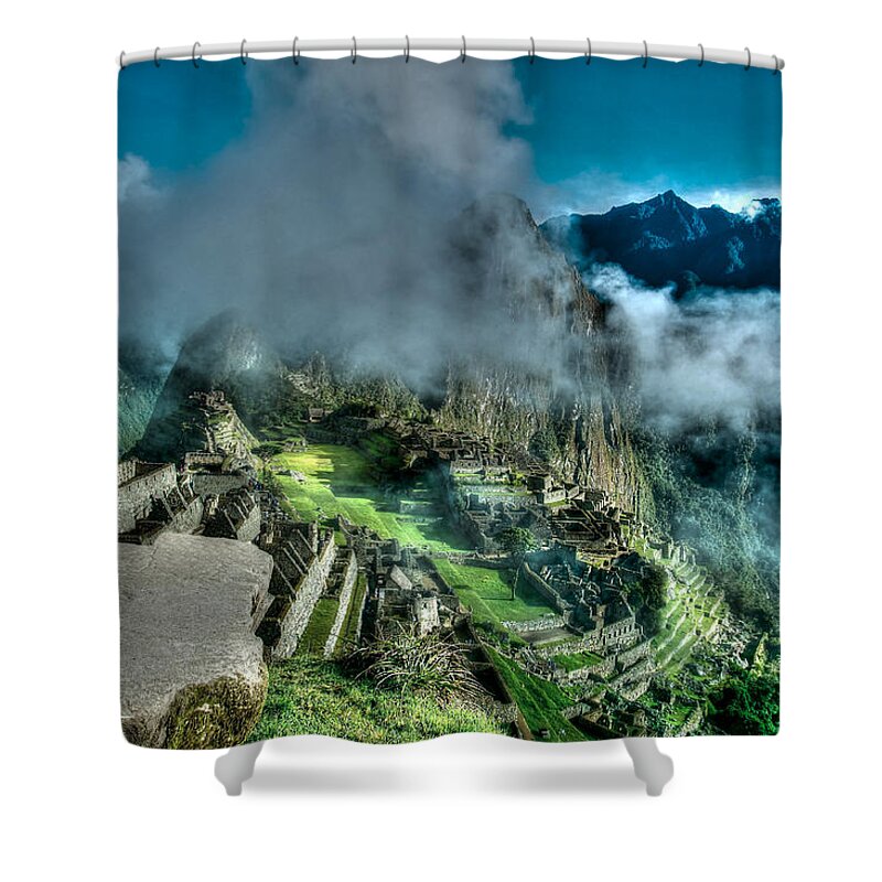Photograph Shower Curtain featuring the photograph Above The Clouds by Richard Gehlbach