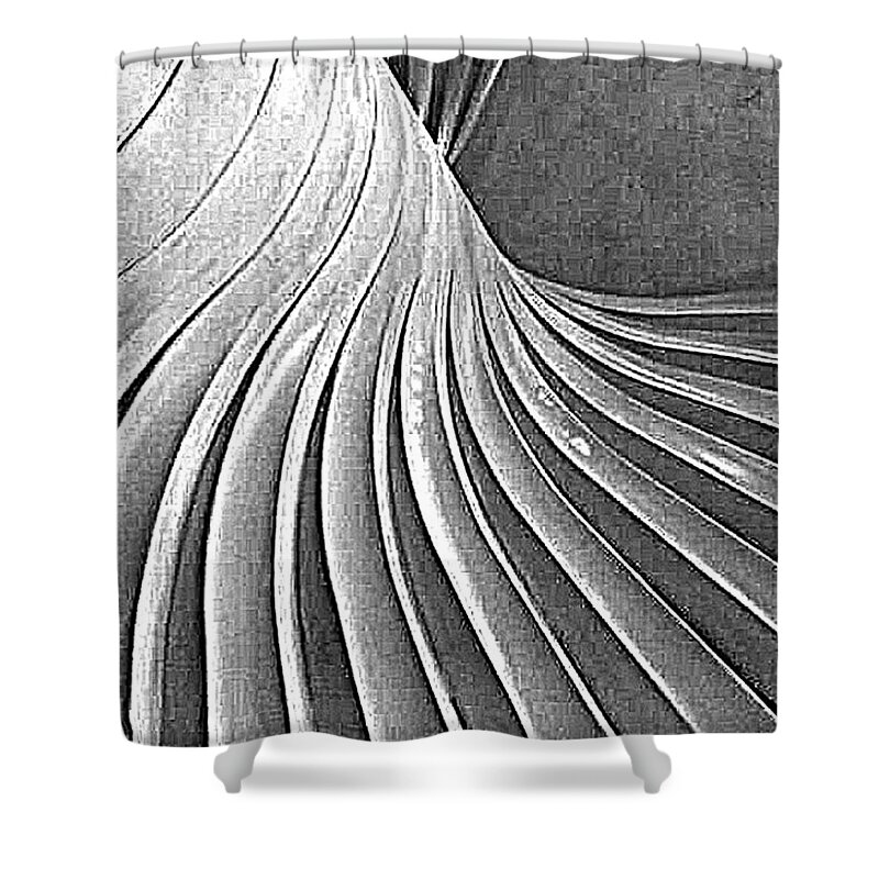 Abstract Shower Curtain featuring the photograph Abstract - Spiral Grain by Richard Reeve