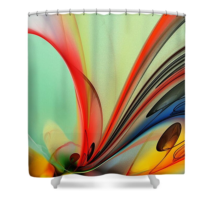 Fine Art Shower Curtain featuring the digital art Abstract 040713 by David Lane