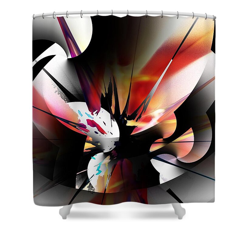 Fine Art Shower Curtain featuring the digital art Abstract 082214 by David Lane