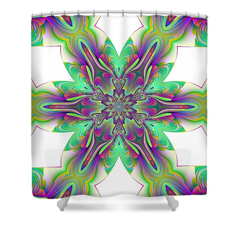 Abstract 156 Shower Curtain featuring the digital art Abstract 156 by Maria Urso