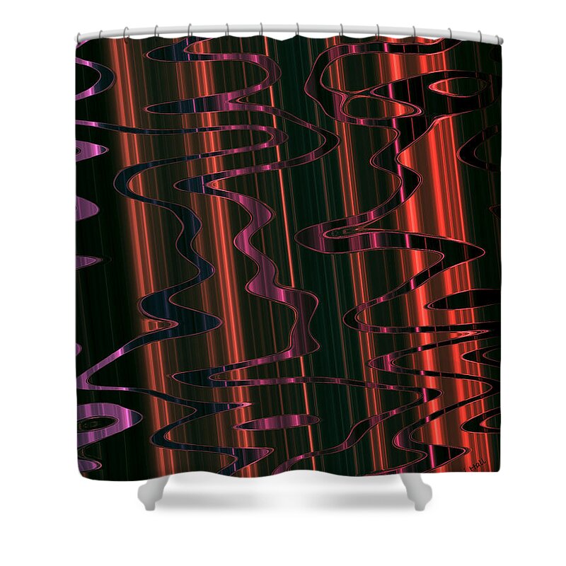 Abstract Shower Curtain featuring the digital art Abstract 327 by Judi Suni Hall