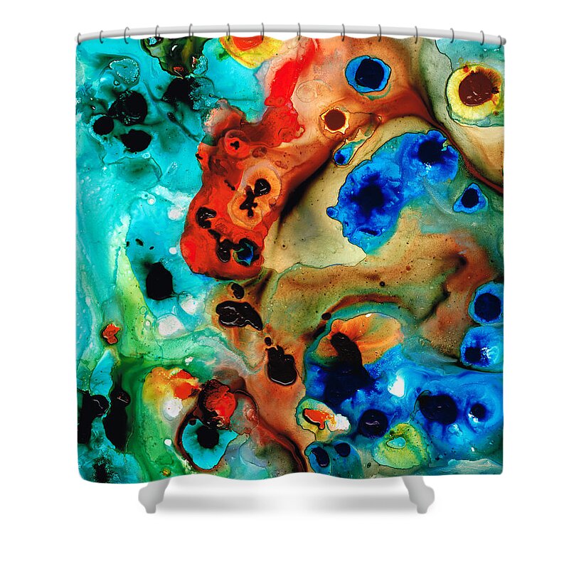 Abstract Art Shower Curtain featuring the painting Abstract 4 - Abstract Art By Sharon Cummings by Sharon Cummings