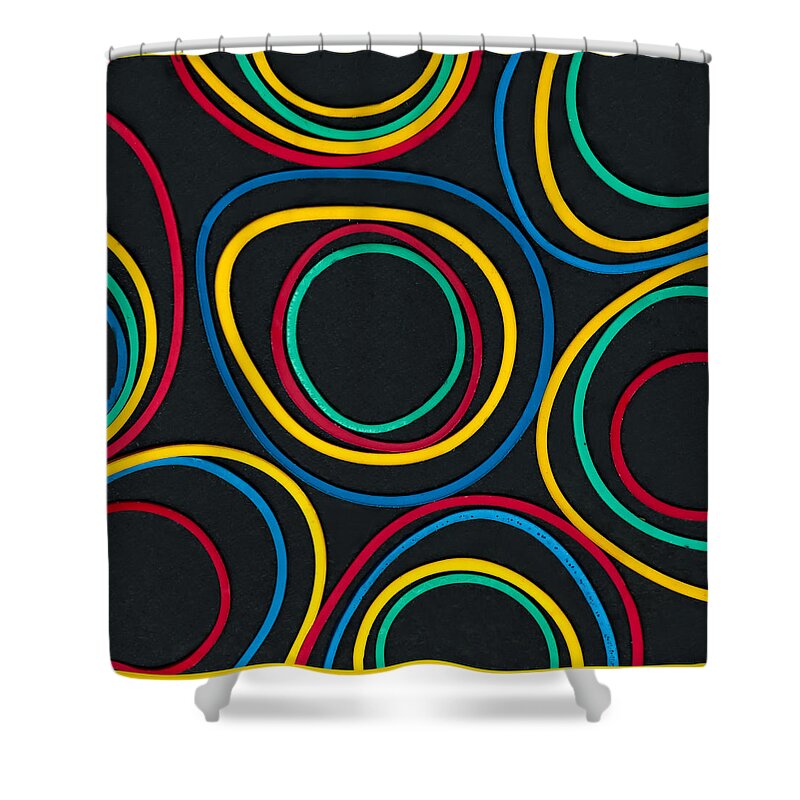 Black Background Shower Curtain featuring the photograph Abstract by Ana Lukascuk