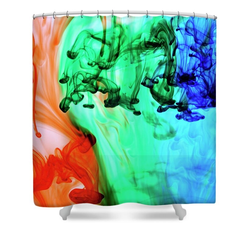 Tranquility Shower Curtain featuring the photograph Abstract Colored Dye In Water by Thomas J Peterson