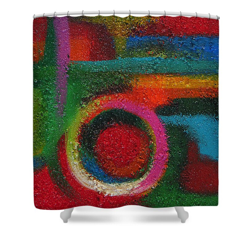 Abstract Shower Curtain featuring the painting Abstract Colors Eight by Lance Headlee