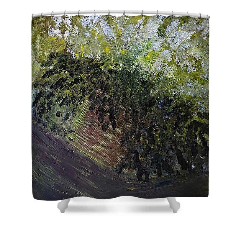 Flowers Shower Curtain featuring the painting Abstract Flowers by Dick Bourgault