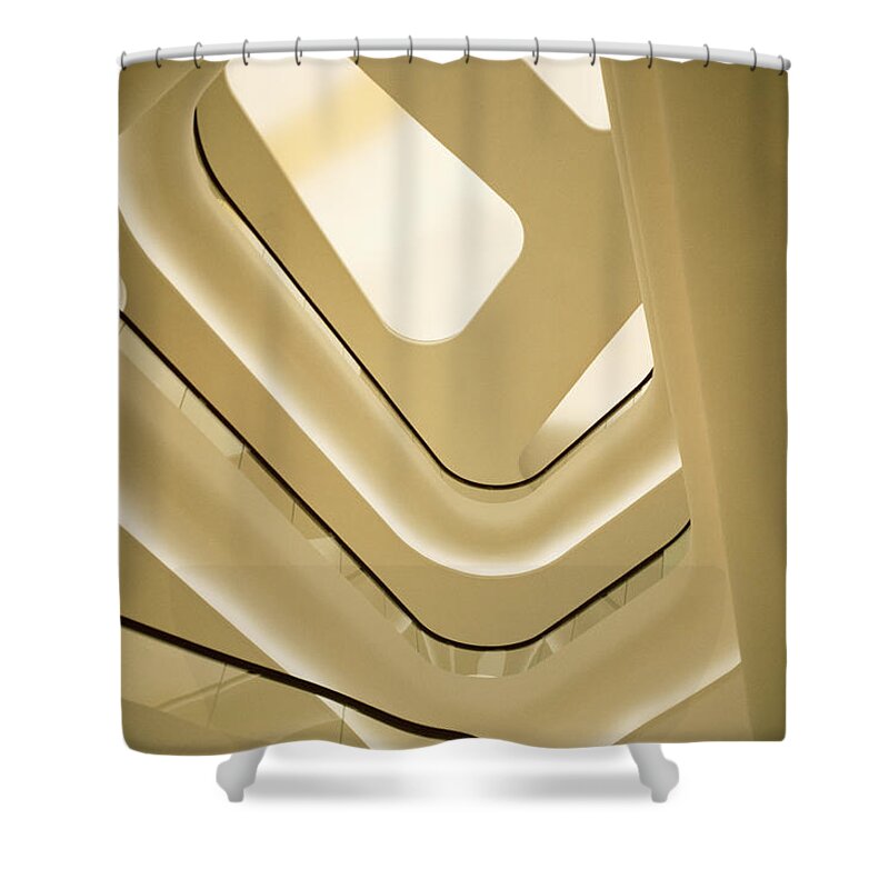 Minimalism Shower Curtain featuring the photograph Abstract Geometry In Utopia by Shaun Higson