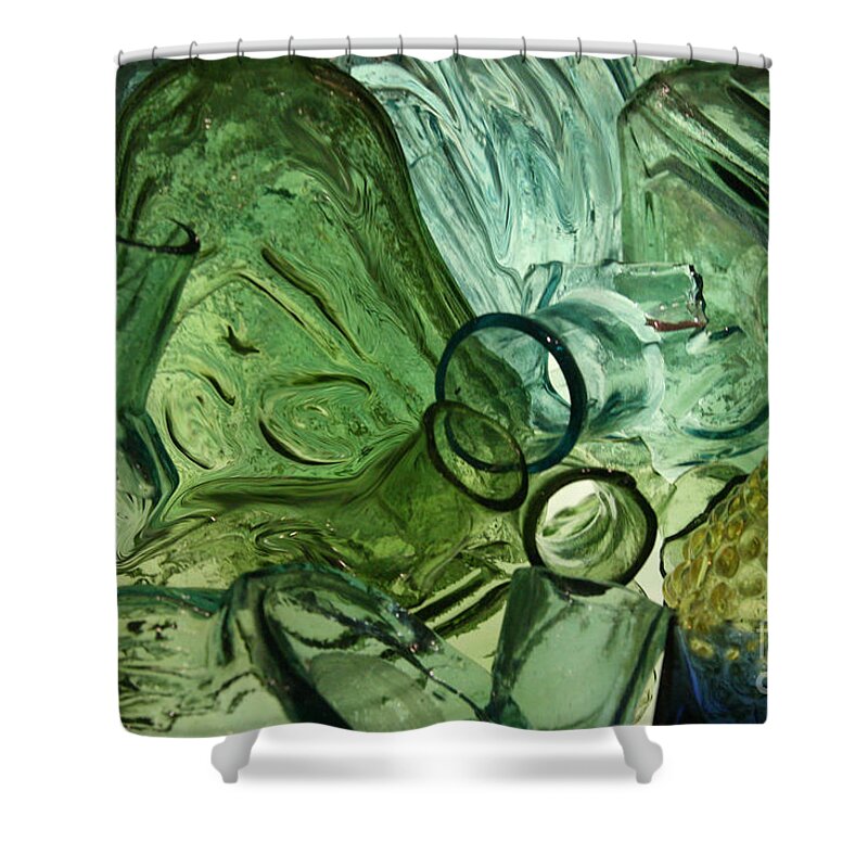 Abstract Shower Curtain featuring the photograph Abstract in Green by Crystal Nederman