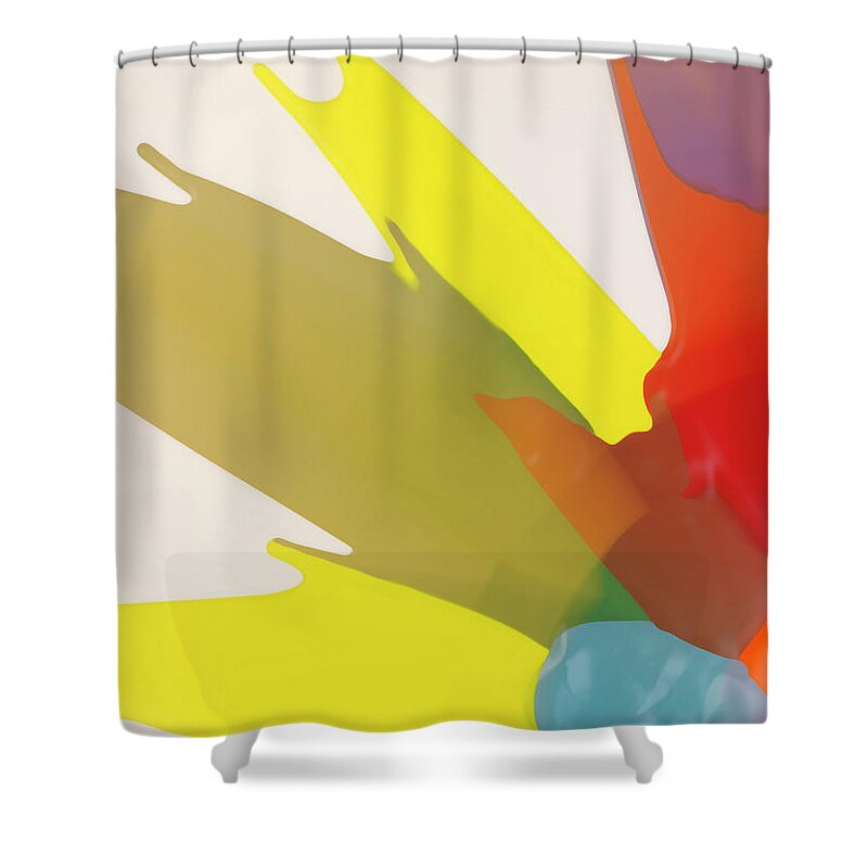 Art Shower Curtain featuring the photograph Abstract Of The Color Paint by Level1studio