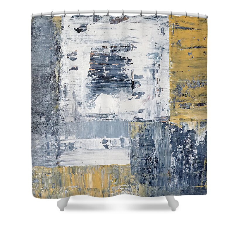 Blue Shower Curtain featuring the painting Abstract Painting No. 3 by Julie Niemela