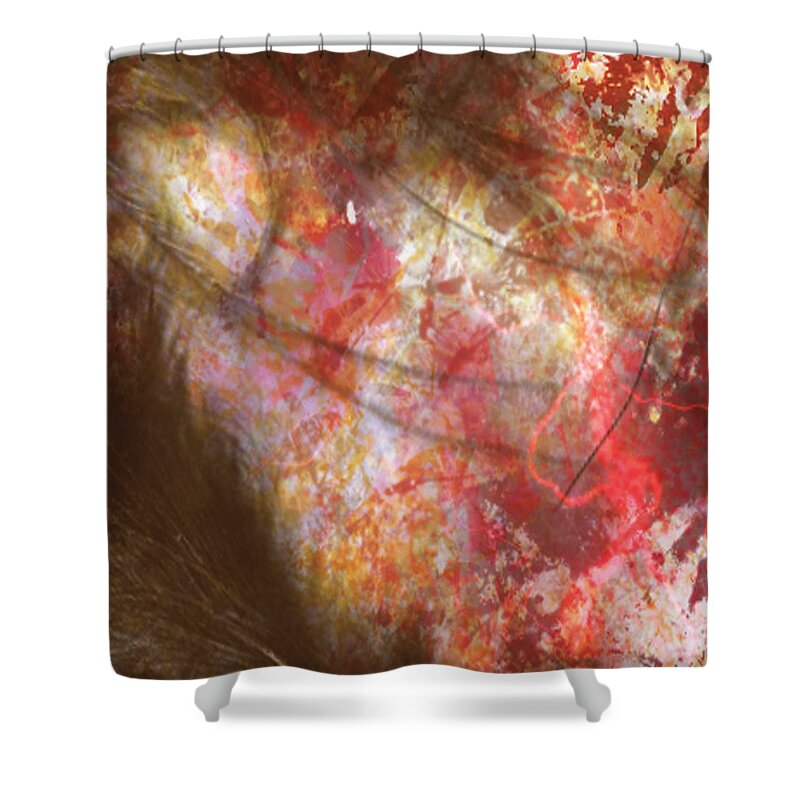 Fire Shower Curtain featuring the digital art Abstract Pillow by Kim Prowse