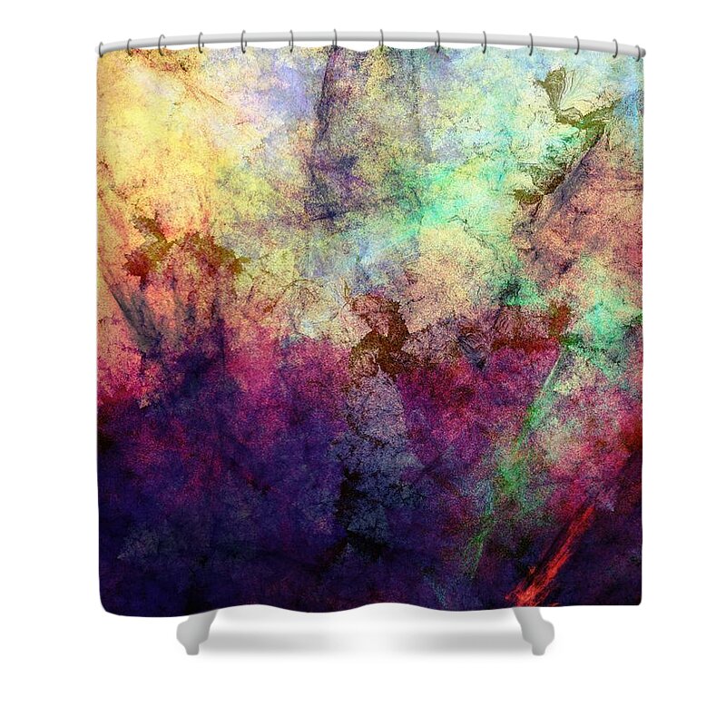 Fine Art Shower Curtain featuring the digital art Abstraction 042914 by David Lane