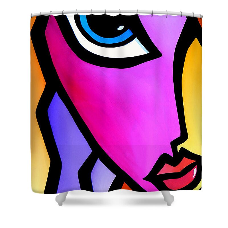 Fidostudio Shower Curtain featuring the painting Accent by Tom Fedro