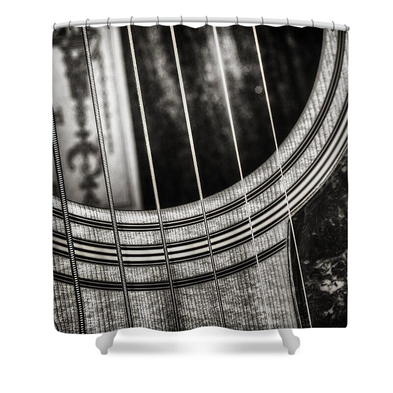 Guitar Shower Curtain featuring the photograph Acoustically Speaking by Scott Norris