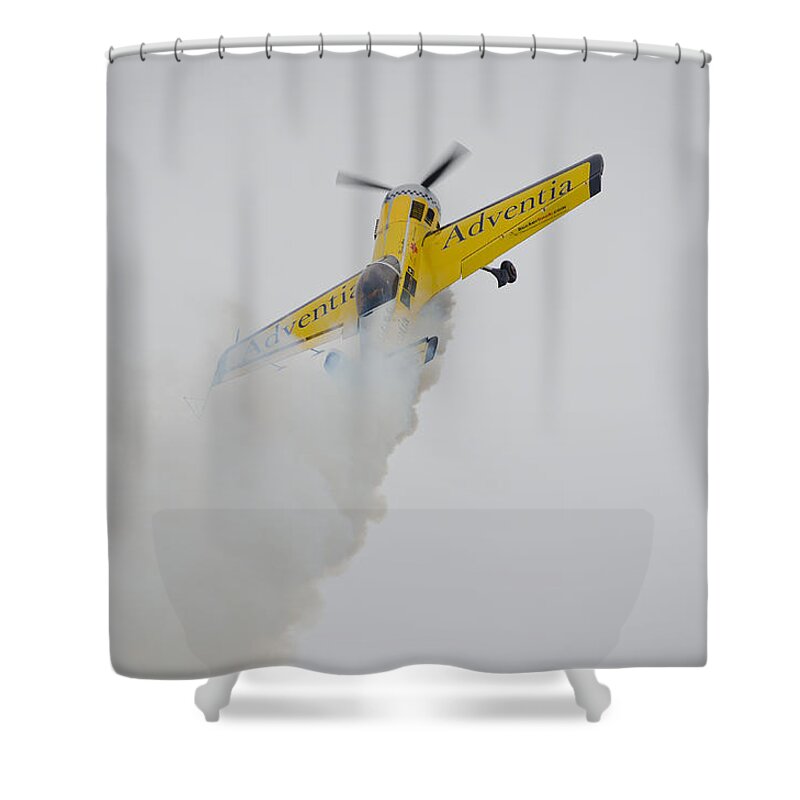 Acrobatics Shower Curtain featuring the photograph Aerobatics at Cuatro Vientos II by Pablo Lopez