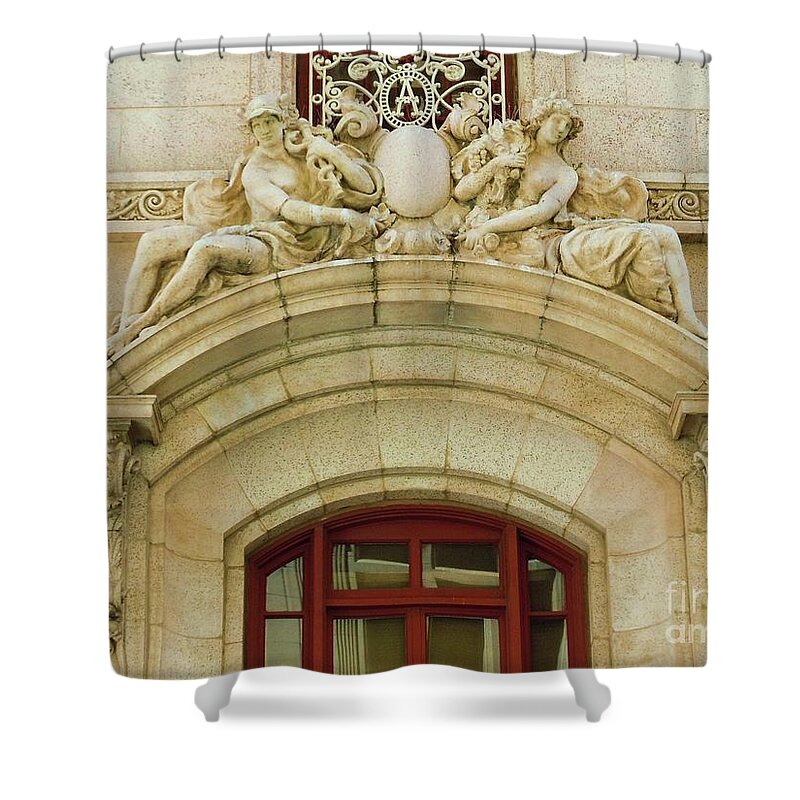 Architecture Shower Curtain featuring the photograph Adolphus Hotel - Dallas #4 by Robert ONeil