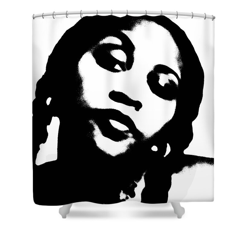 African American Girl Shower Curtain featuring the photograph Cherokee African American Girl by Cleaster Cotton