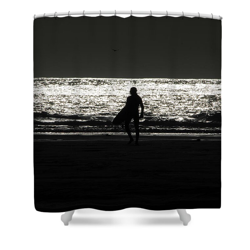Surfing Shower Curtain featuring the photograph After Hours by Donna Blackhall
