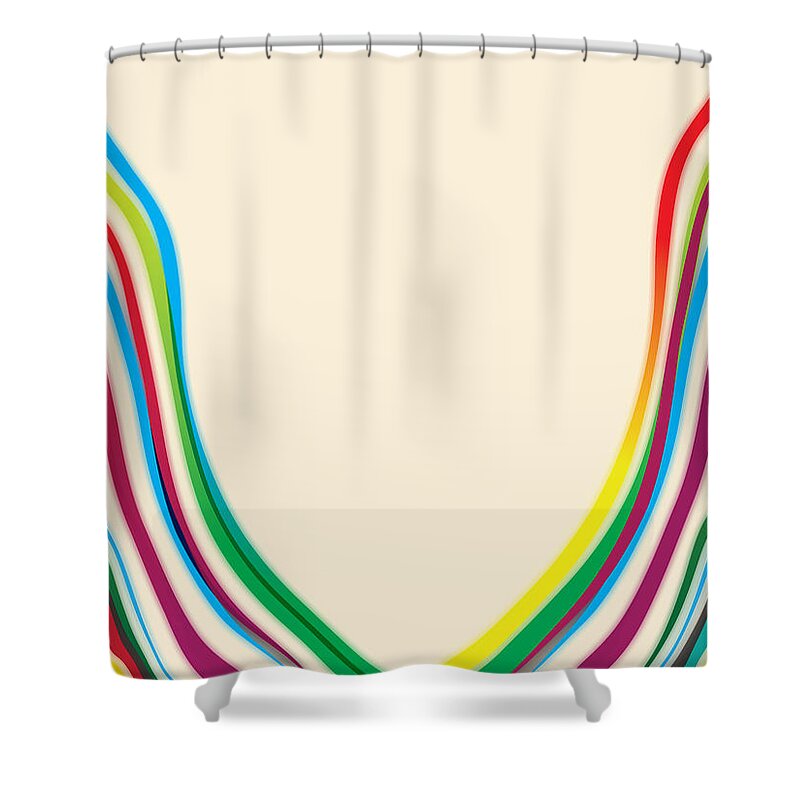 Gary Shower Curtain featuring the digital art After Morris Louis 2 by Gary Grayson
