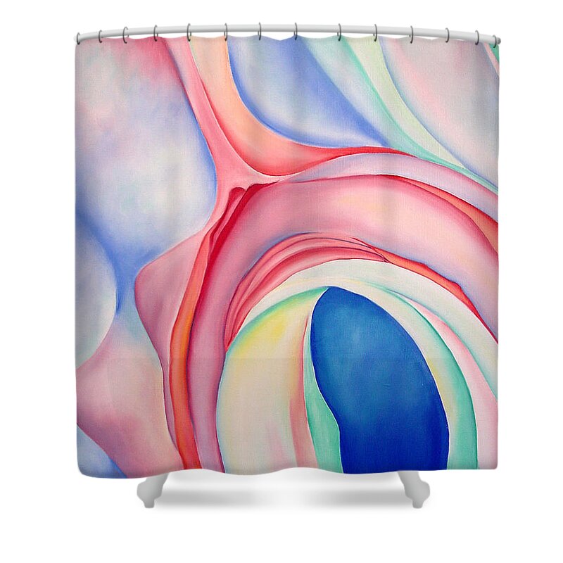 Georgia O'keeffe Shower Curtain featuring the painting After O'keeffe by Joshua Morton
