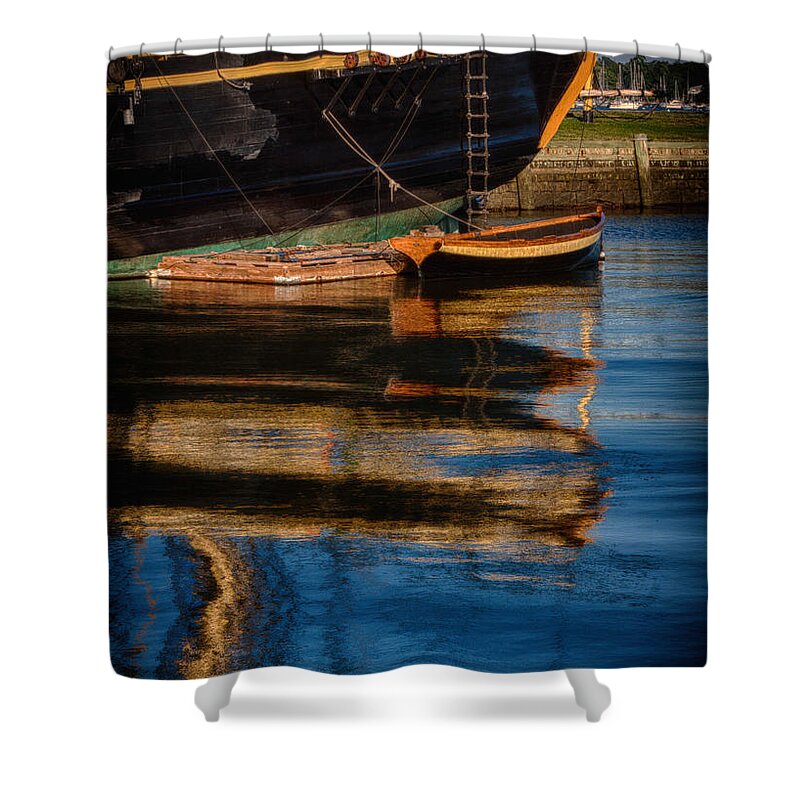 Salem Shower Curtain featuring the photograph Afternoon Friendship reflection by Jeff Folger