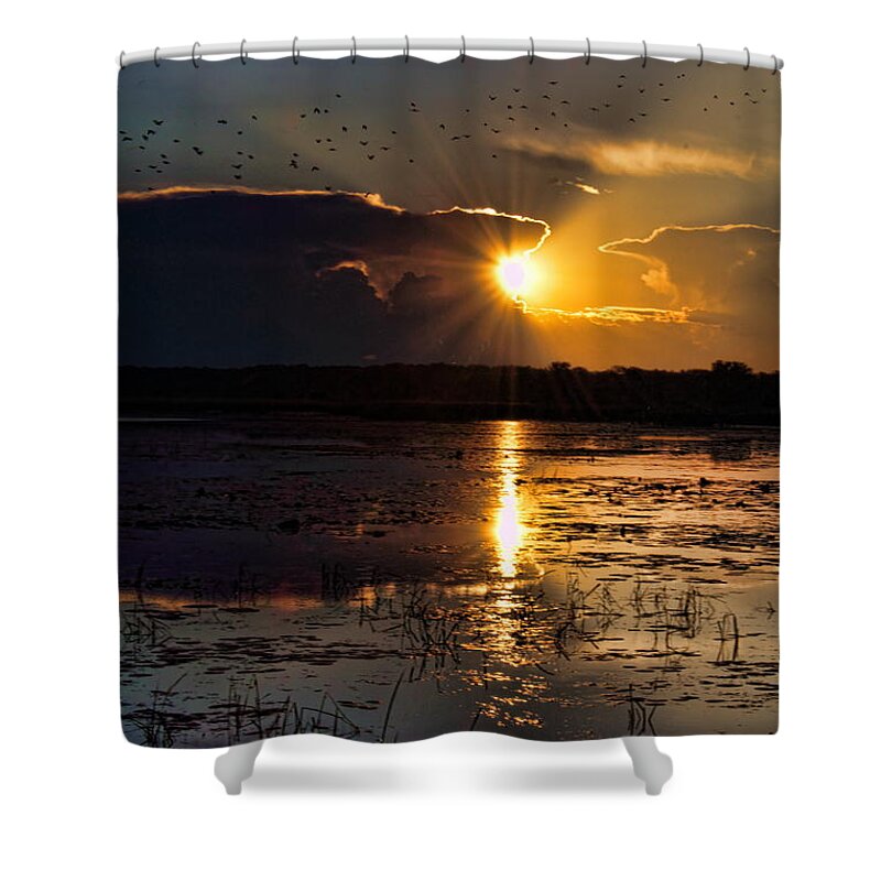 Mead Shower Curtain featuring the photograph Late Afternoon Reflection by Dale Kauzlaric