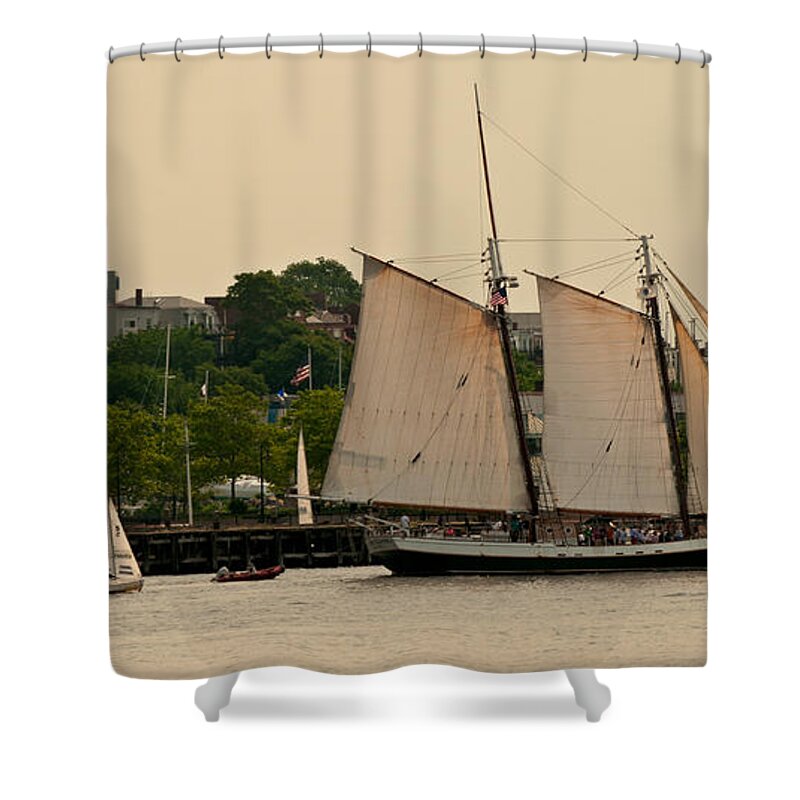 Boston Shower Curtain featuring the photograph Afternoon Sail by Paul Mangold