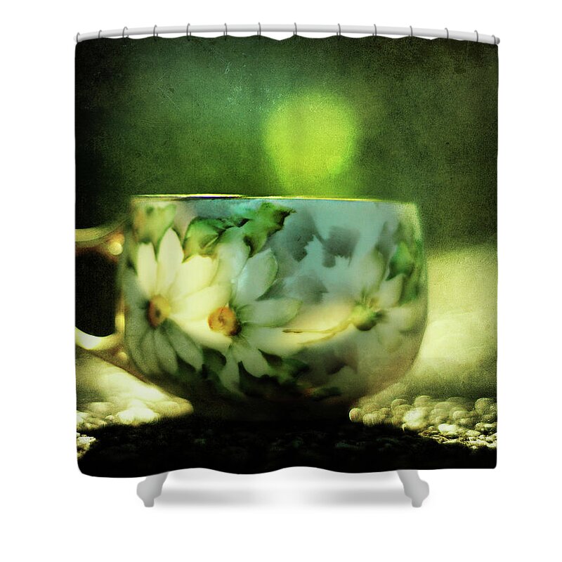 Daisy Shower Curtain featuring the photograph Afternoon Tea by Rebecca Sherman