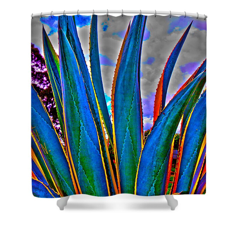 Hdr Shower Curtain featuring the photograph Agave HDR by Al Bourassa