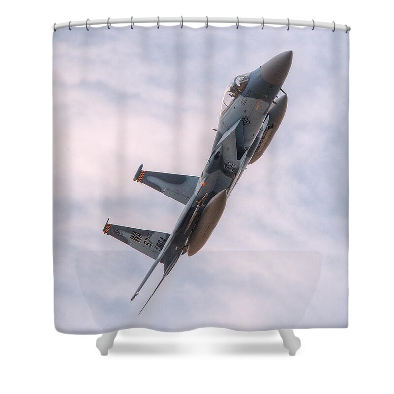 F15 Eagle Shower Curtain featuring the photograph Aggressor Eagle by Jeff Cook
