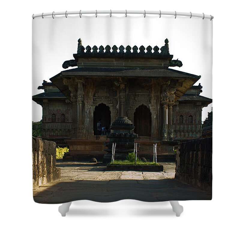 Aghoreshvara Temple Shower Curtain featuring the photograph Aghoreshvara Temple at Ikkeri by SAURAVphoto Online Store