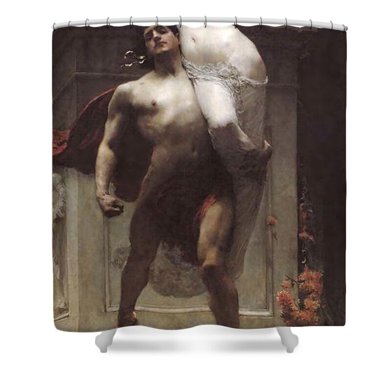 Solomon Joseph Shower Curtain featuring the painting Ajax and Cassandra by Solomon Joseph Solomon