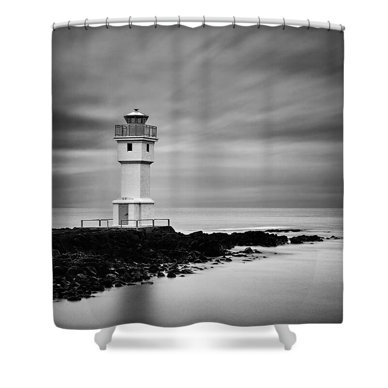 Lighthouse Shower Curtain featuring the photograph Akranes Lighthouse by Ian Good