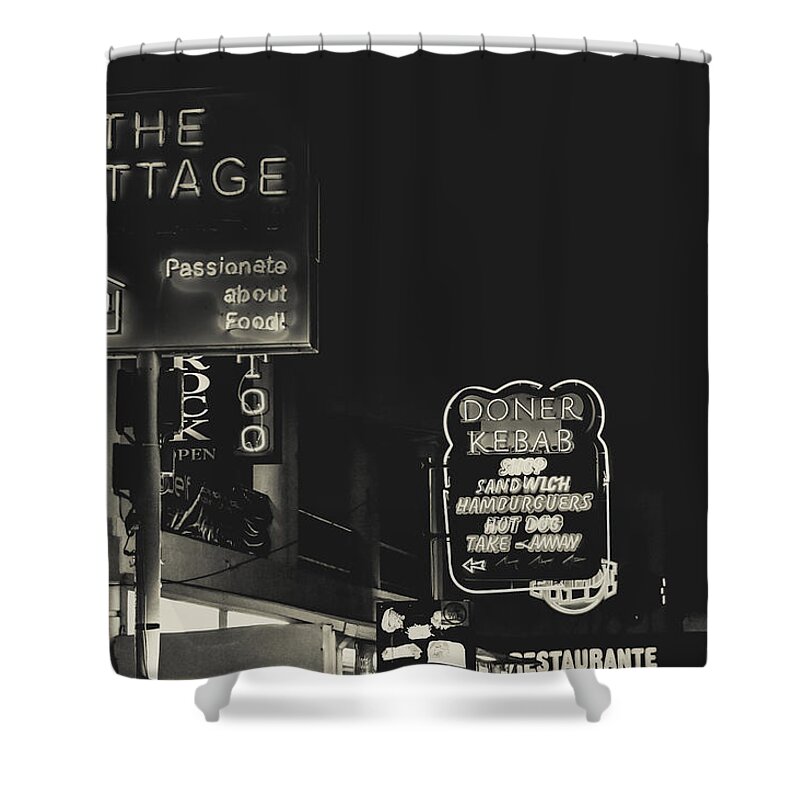 Street Shower Curtain featuring the photograph Albufeira Street Series - The Cottage II by Marco Oliveira