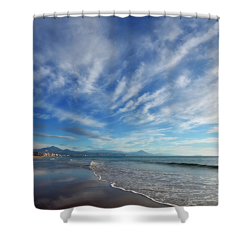 Tranquility Shower Curtain featuring the photograph Alicante Mornings by A Richard Poolton Image