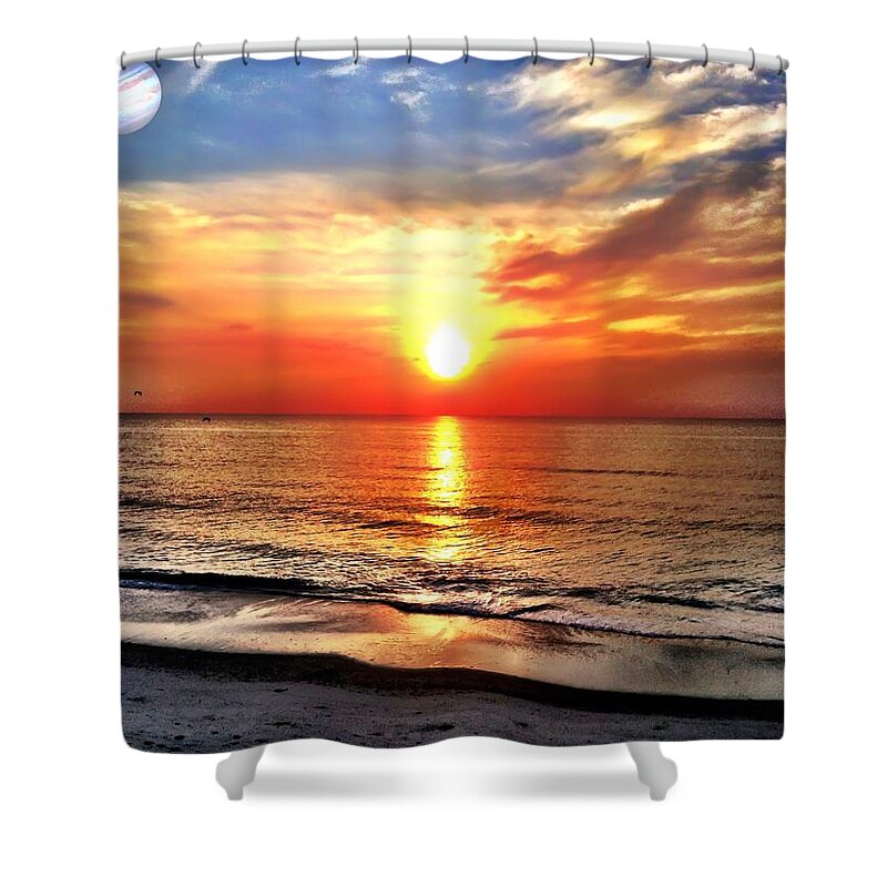 Jupiter Shower Curtain featuring the photograph Alignment by Carlos Avila