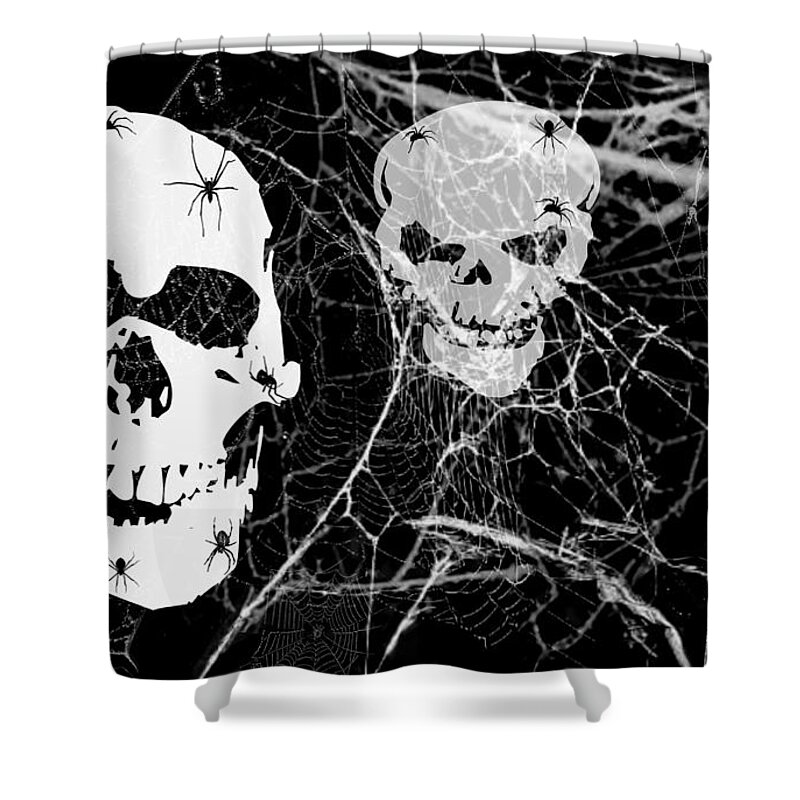 2d Shower Curtain featuring the digital art All Hallow's Eve by Brian Wallace