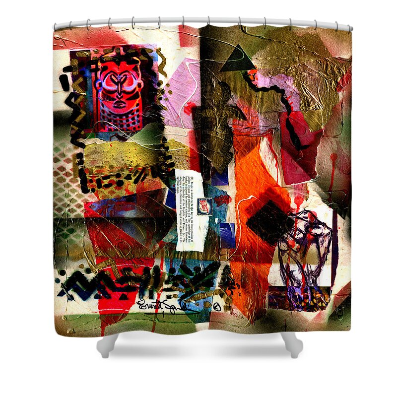 Everett Spruill Shower Curtain featuring the painting Allegories of Liberty by Everett Spruill