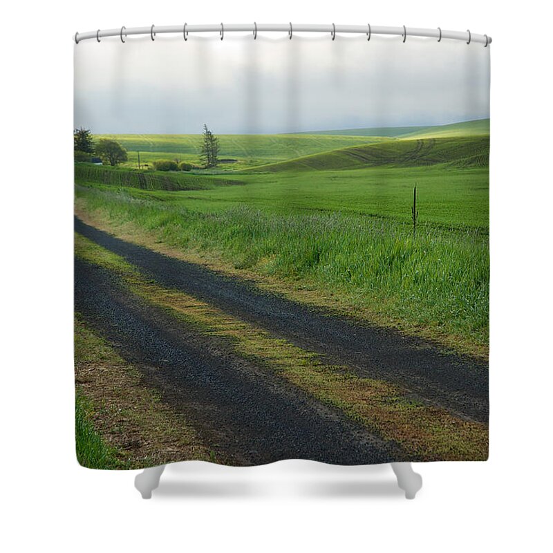 Palouse Shower Curtain featuring the photograph Almost Home by Mary Lee Dereske