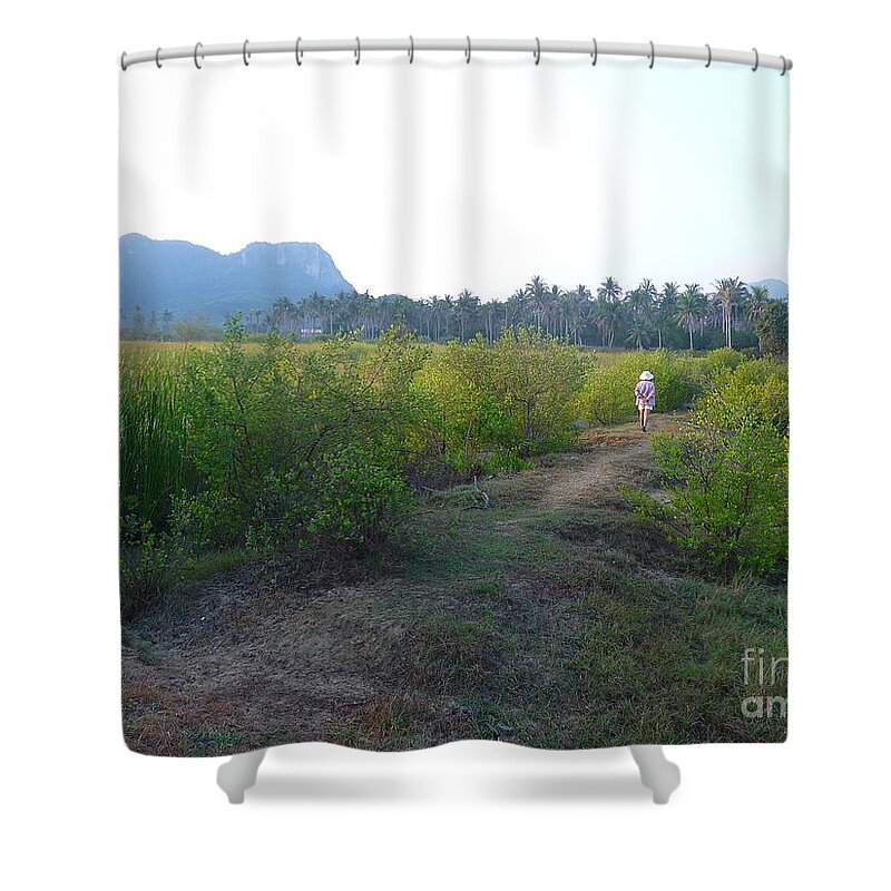 Landscape Shower Curtain featuring the photograph Solitude by Pusita Gibbs