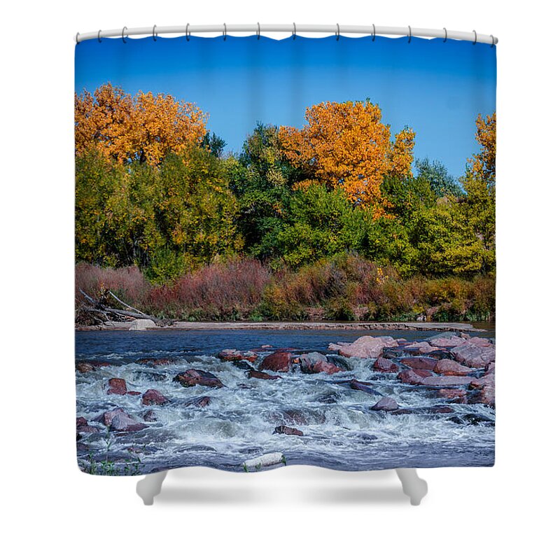 Creek Shower Curtain featuring the photograph Along the Creek by Ernest Echols
