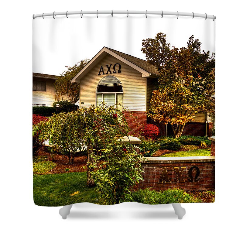 Washington State University Shower Curtain featuring the photograph Alpha Chi Omega Sorority on the WSU Campus by David Patterson