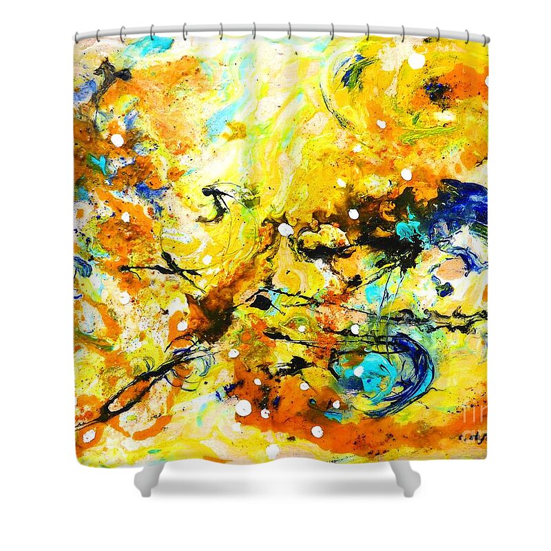 Painting Shower Curtain featuring the painting Alter-Ego by Cristina Stefan