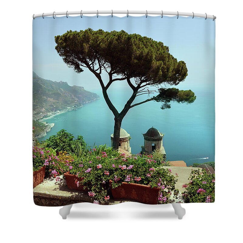 Tyrrhenian Sea Shower Curtain featuring the photograph Amalfi Coast by Oversnap