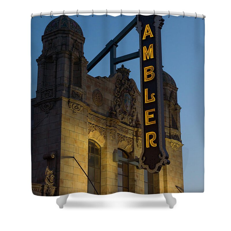 Ambler Theater Marquee Shower Curtain featuring the photograph Ambler Theater Marquee by Photographic Arts And Design Studio