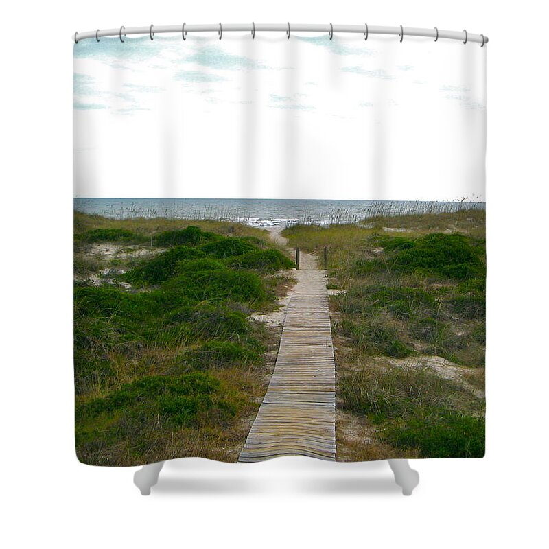 Amelia Island Shower Curtain featuring the photograph Amelia Island Beach by Denise Mazzocco