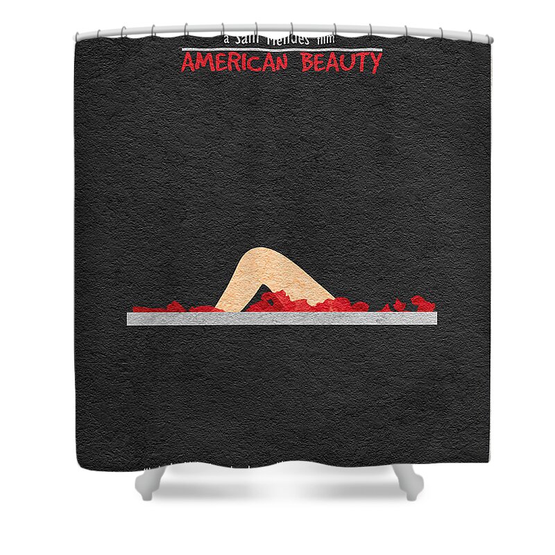 American Beauty Shower Curtain featuring the digital art American Beauty by Inspirowl Design